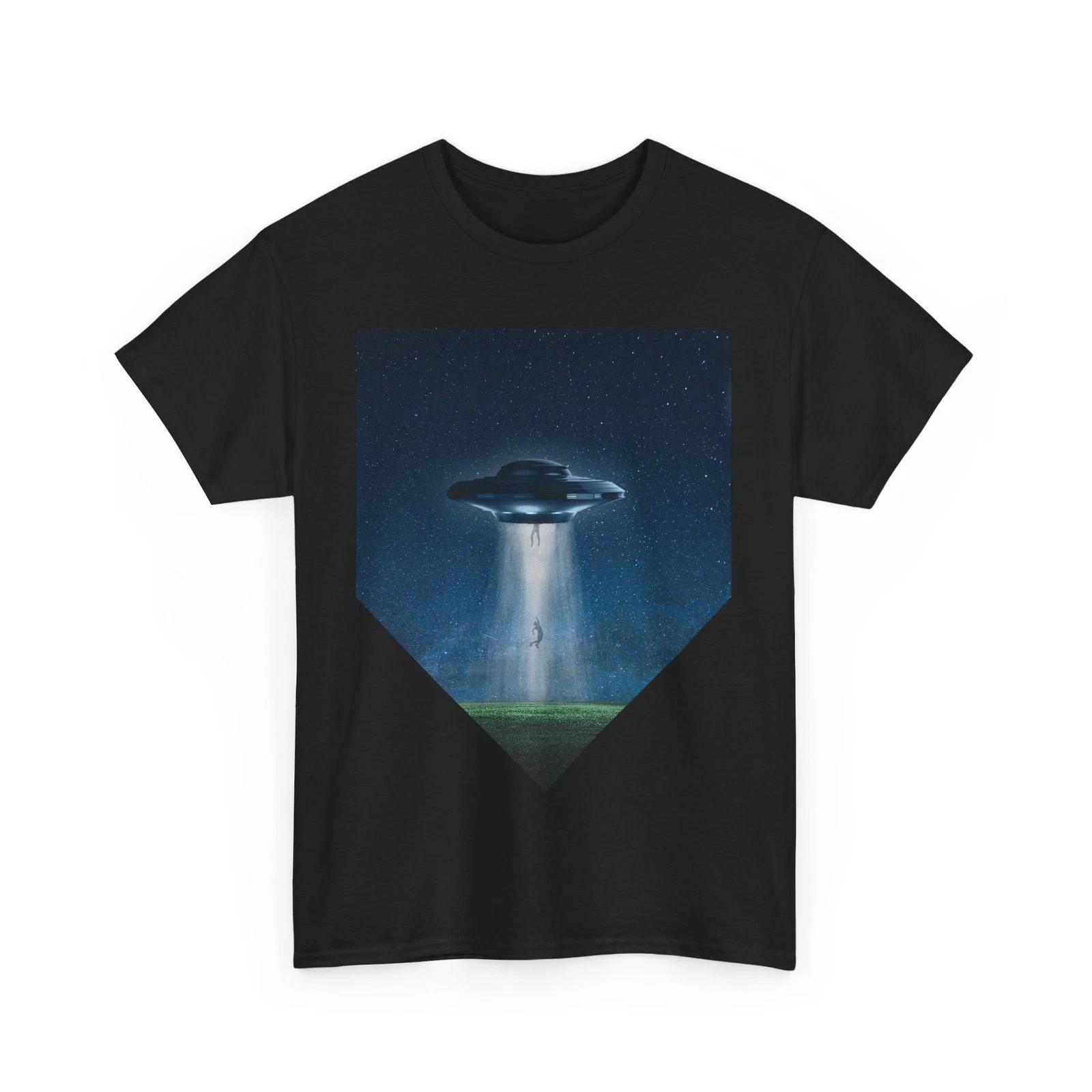 Flying Saucers UFOs Abductions Alien Space Lovers T shirt L