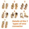 SMA Male To SMA Female Cable Assembly 15cm with 7 Units Sma Adapters Sma Male Sma Female Rpsma Male
