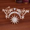 European and American Light Luxury Rhinestone Bridal Crown Headdress Alloy Diamond Sun Crown Hair Accessories Wedding Hair Crown Accessories