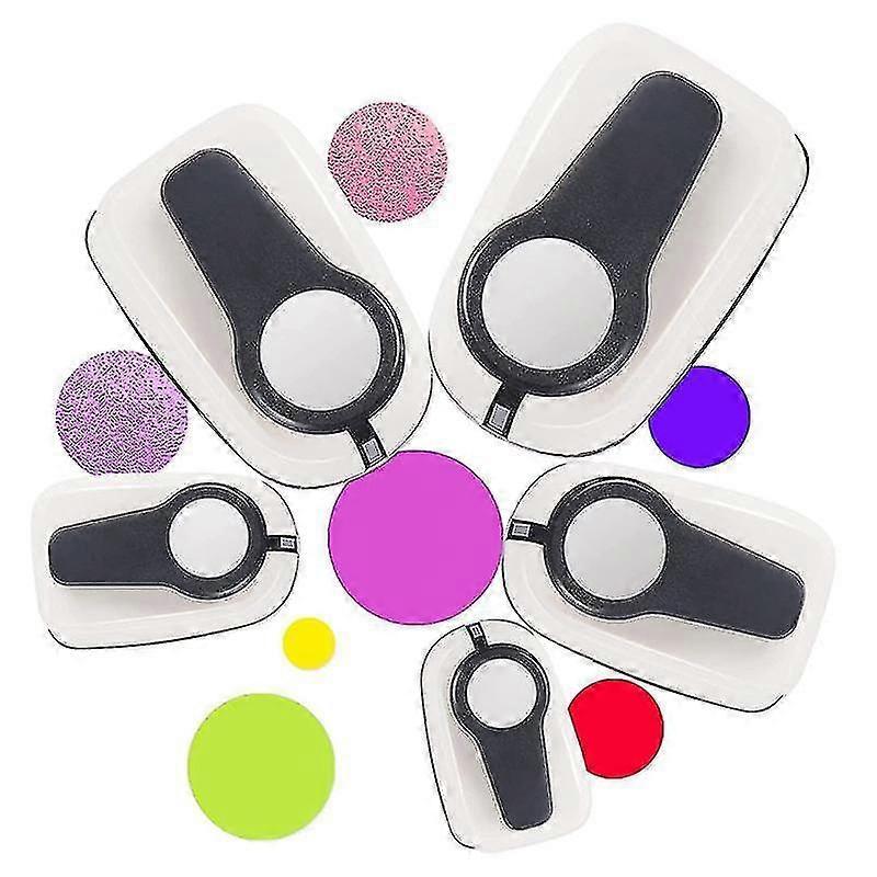 Circle Punch Set 5pcs, Multi-Size Circle Hole Punch for Paper Crafts, Scrapbooking, Card Making, Metal Craft Punch Tool