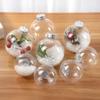 6Pcs PET Clear Plastic Christmas Ball Fillable Plastic Bauble Xmas Tree Hanging Ornaments  New Year