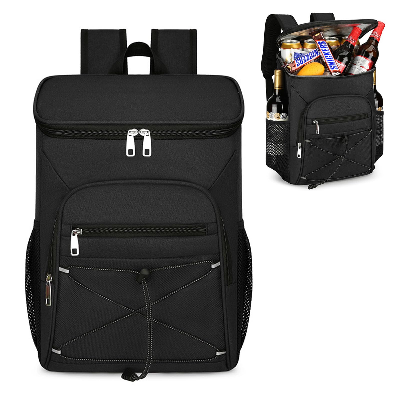 

25 л Большая вместимость Кулер Изотермический кулер Изолированный кулер Мягкий кулер Ланч Спорт Клуб Смотреть На открытом воздухе Снаряжение для активного отдыха Сумка, Рюкзак, Сумка, чёрный