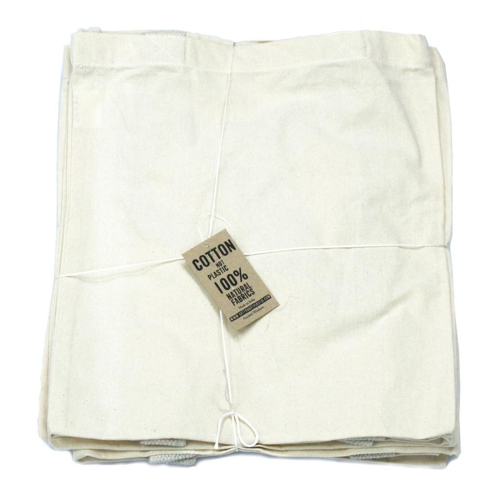 6x Tote Bag Natural 6oz Cotton 35x30cm