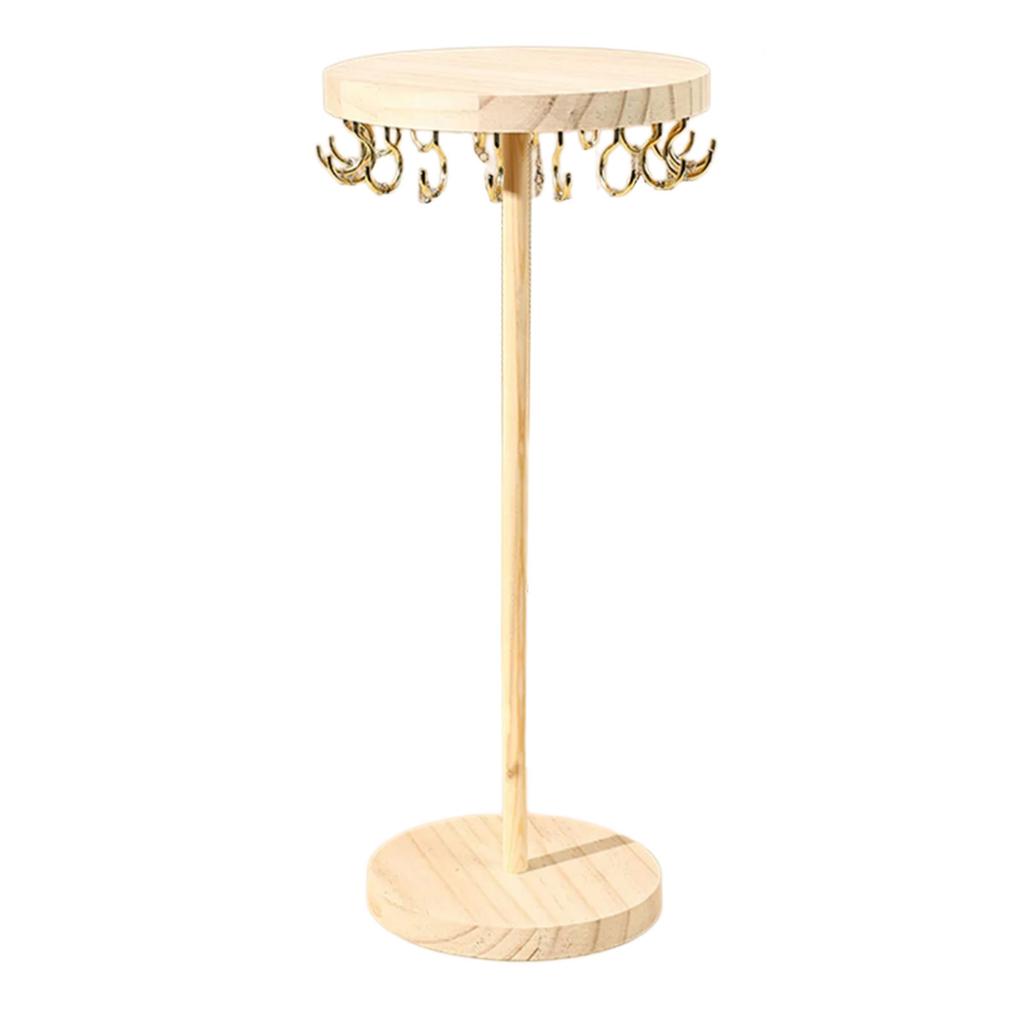 Versatile Jewelry Display Rack Sturdy Wood Constructions Jewelry Organization for Long Time Use Necklace Organization