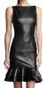 Black New Women's Genuine Soft Lambskin Leather Dress Handmade Designer Party