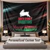 Custom Name Text Tapestry South Sydney Rabbitohs Personalized Polyester Wall Tapestry For Bedroom And Room