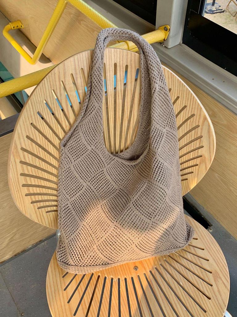 Women's Crossbody Shoulder Bag - Spring Summer Hollow Knit Style