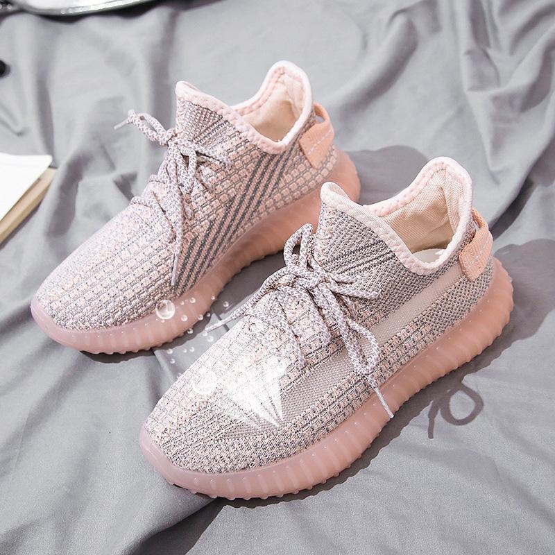 Summer New Coconut Shoes Women's Shoes Children's Students Ins Jelly Transparent Bottom Running Casual Sports Fly-woven Shoes