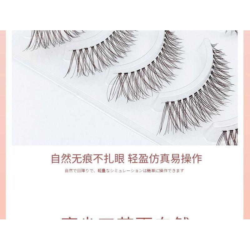 Lashie - Set of 5 Pairs: Criss Cross Clear Band False Eyelashes