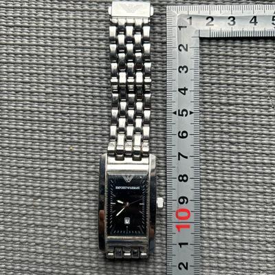 Used Emporio Armani Watch Quartz Black Working Item