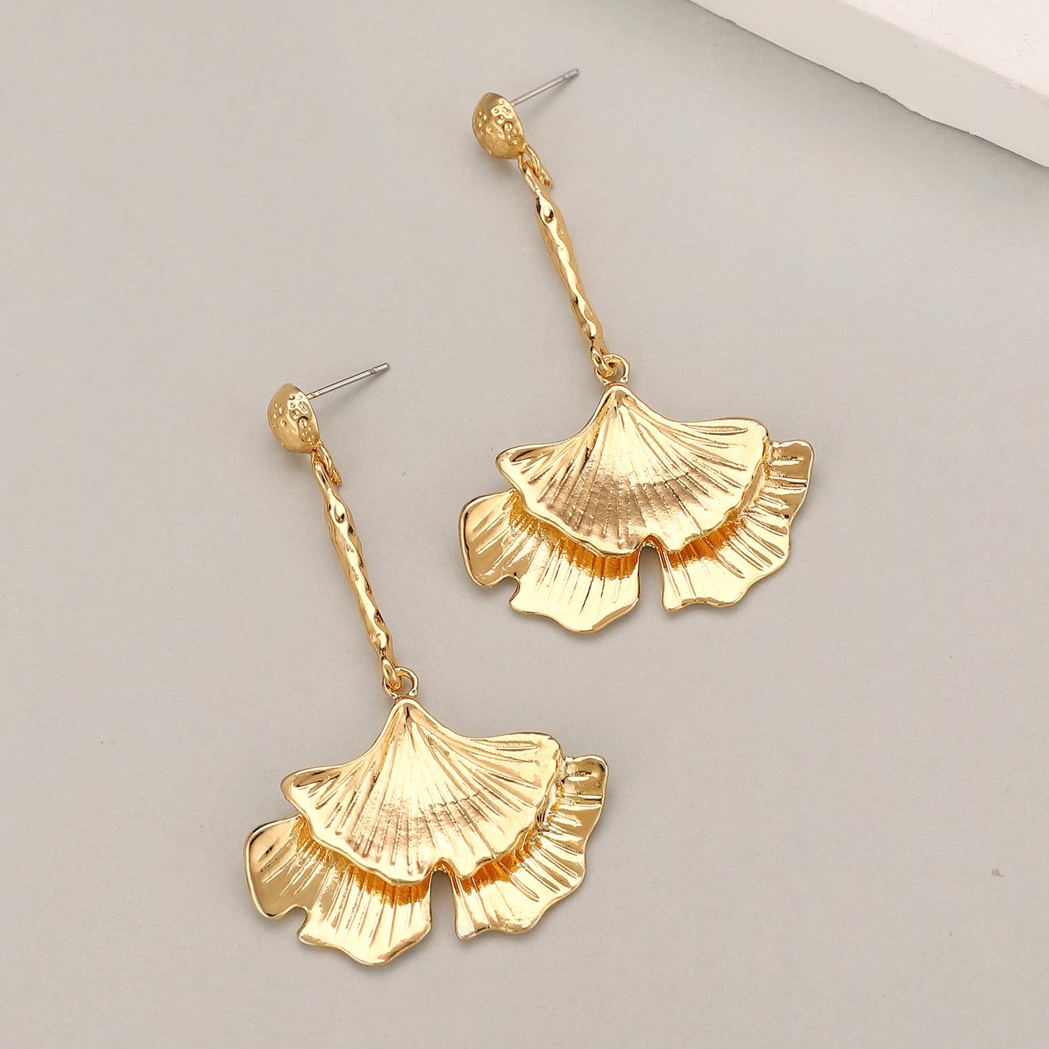 

Винтажные серьги с листьями гинкго: Европейские и американские дизайнерские длинные серьги для женщин