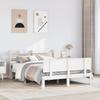 VidaXL Bed Frame with Headboard Without Mattress White 120x190 Cm 3306816