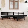 Day and Night - Day and Night Garden Furniture Set 5 Pieces Solid Pine Wood Black