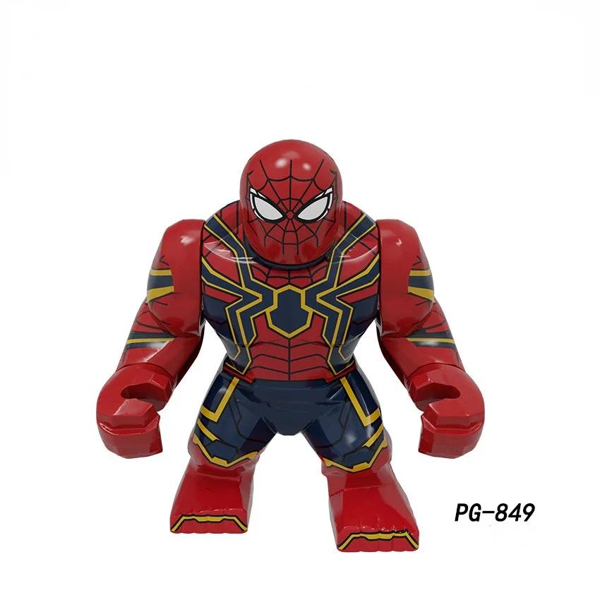 Action Figure: Marvel Mini Block Figurine Superhero Series Iron Man Spider Man Combination Block Children's Puzzle Toy Gift