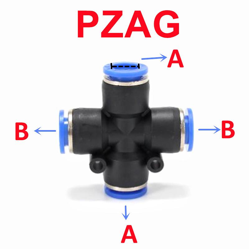 Pneumatic Fittings Pipe Connector Tube 4 5 14mm OD Hose Reducing 8 10 12mm PG PVG PEG PW PZAG Plastic Push In Air Quick Fitting
