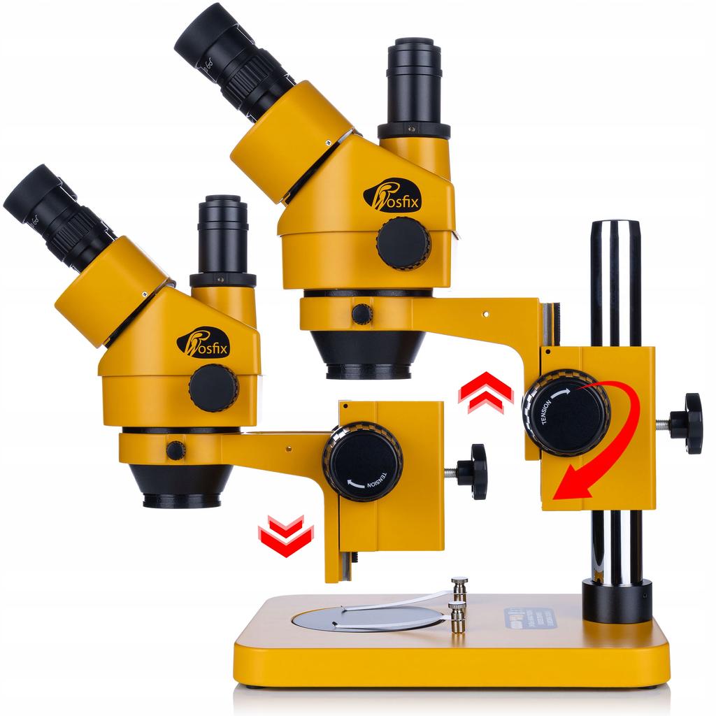 Rosfix Mikroskop Trinokularowy 7–45x Z Kamerą USB 5MP – Zestaw Do Inspekcji Elektroniki | Soczewka Barlow 0.5x | Oświetlacz LED 56x