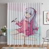 Eromanga Sensei Kitchen Curtains for Camera Elegant Room Curtains 2 Pieces Blackout Curtain Shades Halloween Decoration Living