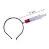 Halloween Headband Hair Accessory Prank Fake Head Axe Headband with Costume Parties 3D Sharp Kitchen Knife Head Hair Accessory