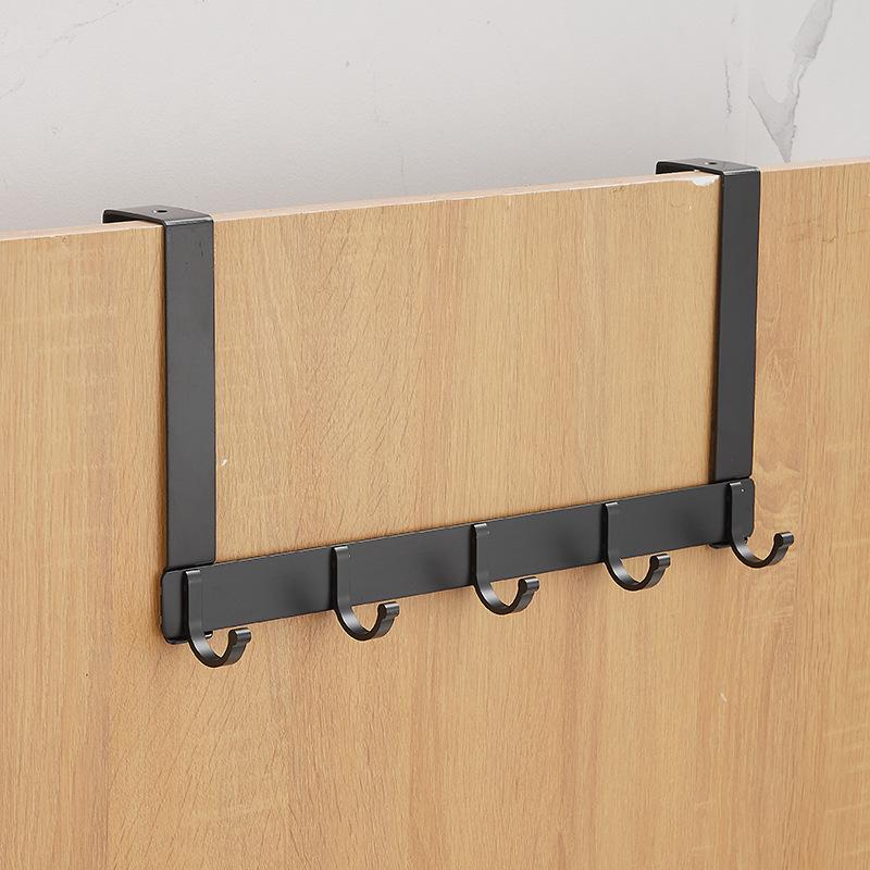 No-perforated Door Rear Hook Hanging Hanger Space Aluminum Bathroom Coat Hook Bathroom Towel Hook Row Hook Door Hanger