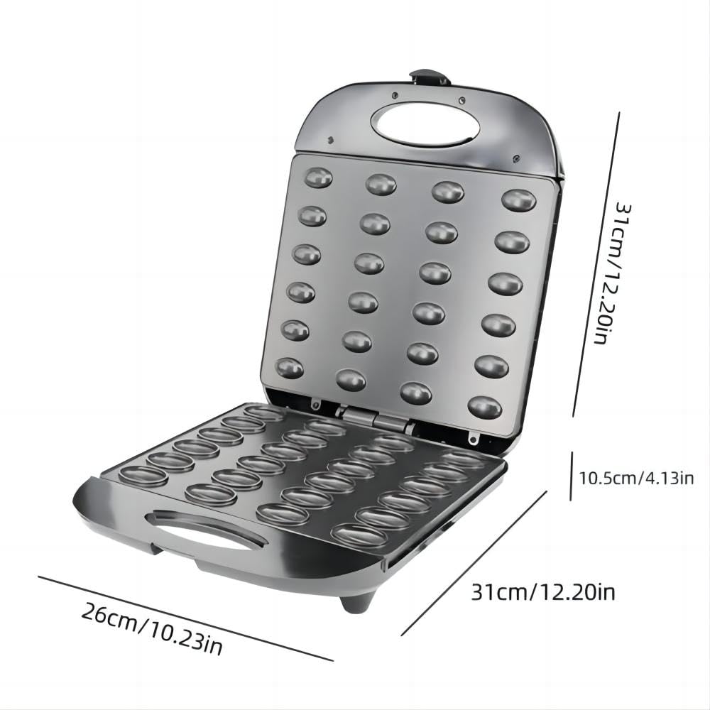 Cookie Maker 24 Holes Mold Maker Electric Walnut Cake Maker Mini Nut Waffle Bread Machine Sandwich Iron,Toaster Baking Br