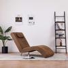 Chaise Longue - vidaXL - Suede-look Faux Leather - Comfortable - Ergonomic Design - Brown