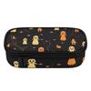 Pencil Case Durable 300D Polyester Large Capacity Easy Open Zipper with Mesh Pocket Removable Divider and Pen Slots for Students