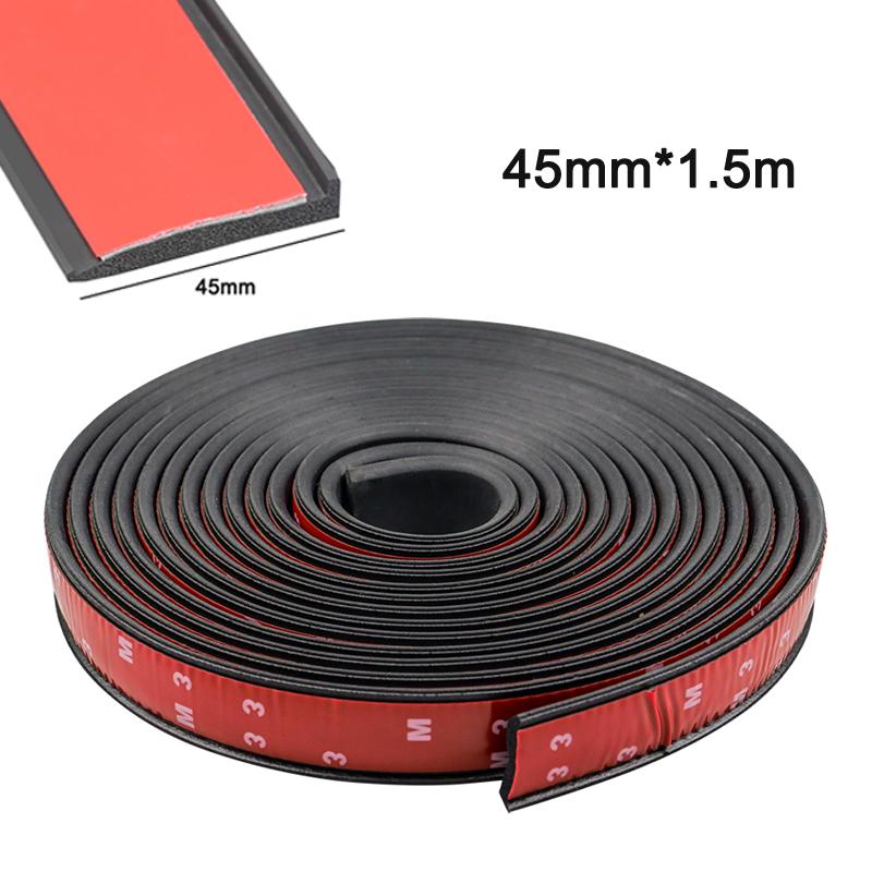 

30/45 мм автомобильные полоски для бампера на колесной базе, защитная накладка для губ, модификация автомобиля, широкие колеса для бровей, угольное волокно, царапины 45mmx1.5m black