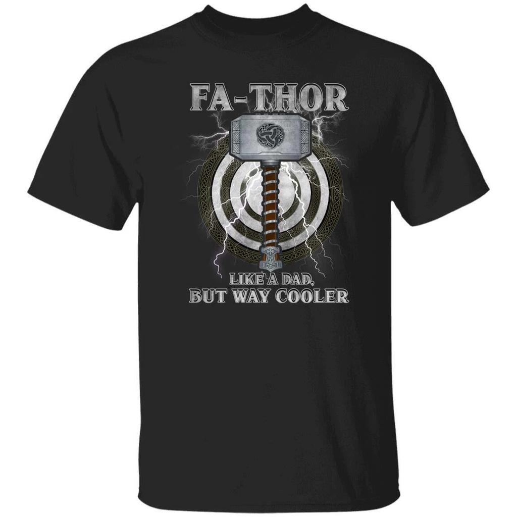 Fa-Thor T-shirt gift for father on Father's day tee black dark heather