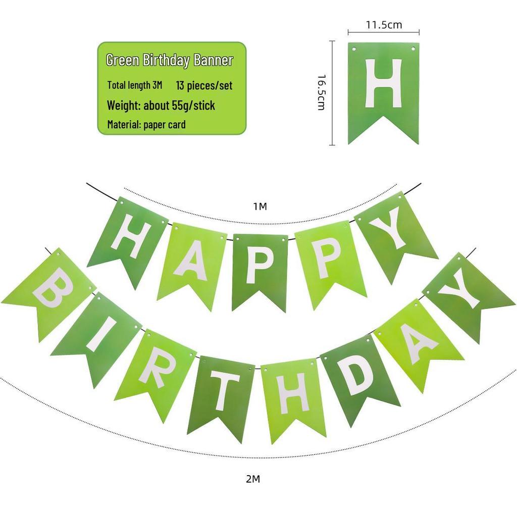 Birthday & Holiday Fishtail Bunting Banner for Parties