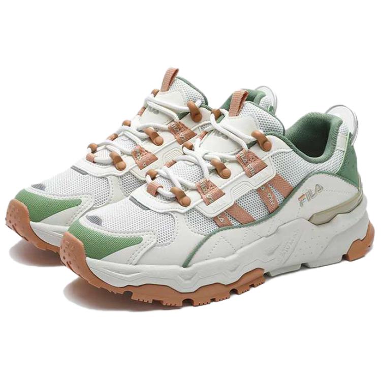 Fila Trek Mesh Fabric Synthetic Leather Rubber Comfortable Versatile Retro Sports Wear Resistant Breathable Low Top Dad Shoes F12W422115FBG