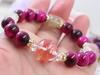 no Suzaku Crystal Love God Bracelet with Rose Pink Tiger and Rutile for Love and Money Power Stone Natural Stone Bracelet Includes Drawstring Bag 200