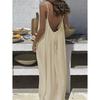 2026 New Women's Strap Dress with Open Back, Loose-fitting Home Wear Dress