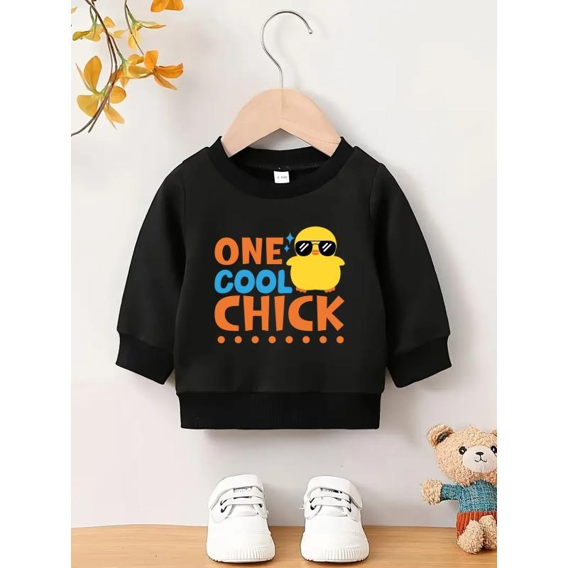 European sizes Cute Printed Pattern Baby Kid Comfortable and Simple Round Neck Hoodie