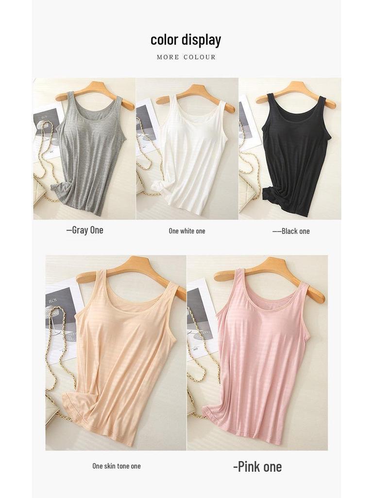 Padded Cup Plus Size Modal Slimming Camisole Tank Top - Breathable & Comfortable