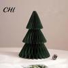 Layered Christmas Tree Decorations Decoration Hanging Ornament Easy Assembly Aesthetic Holiday Ornaments Festive Decor 3D Honeycomb Paper Setting