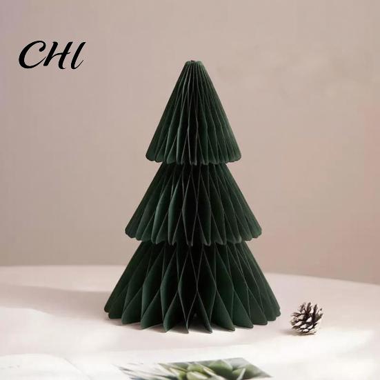 Layered Christmas Tree Decorations Decoration Hanging Ornament Easy Assembly Aesthetic Holiday Ornaments Festive Decor 3D Honeycomb Paper Setting