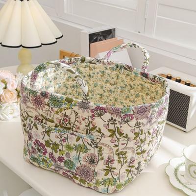 Practical Polyester Storage Baskets Desk Storage Case Portable Organizers for Modern Living Space Saving Home Use