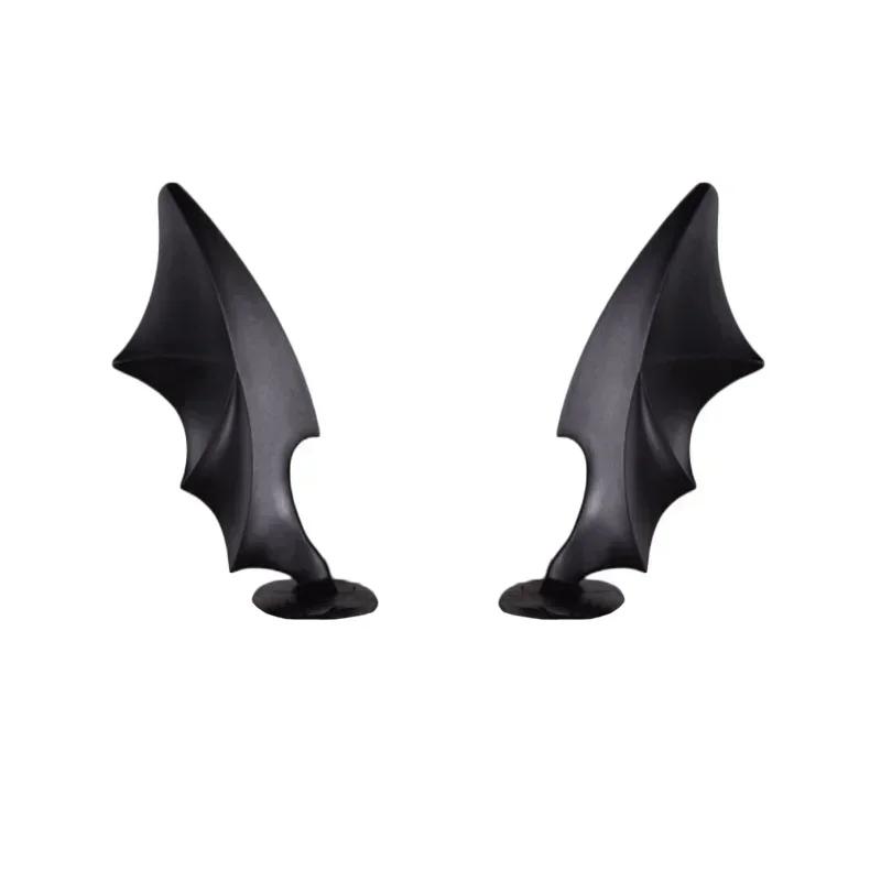 cool 2Pcs Large Size Motorcycle Helmet Decoration Devil Horn Colorful Motorbike Bicycle Decoration Helmet Stickers Accessory