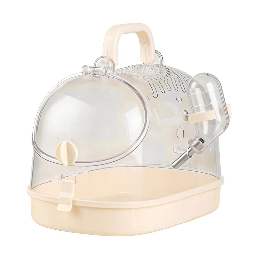 Ventilated Small Animal Carriers Cage with Top Airflows Clear View Design Water Bottle For Pet Monitoring Outdoor Trip