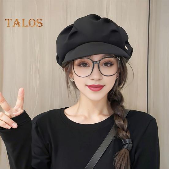 Women Newsboy Cap Adjustable Visor Berret Hat Four Seasons Breathable Peaked Hat Ladies Girls Vintage Casual Paperboy Painter Cabbie Hat