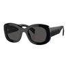 Irregular Frame Sunglasses With Logo Women Sunglasses Black SPR-A13F-1AB5S0