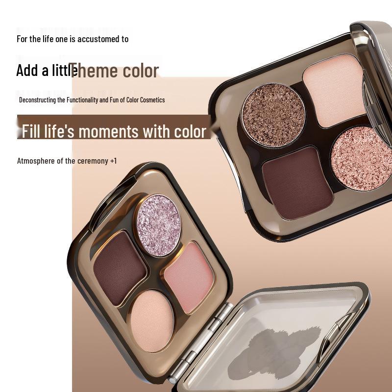 Miracle Dora Bestseller Quad: Earthy Matte & Shimmer Eyeshadow Palette with Under-Eye Glitter