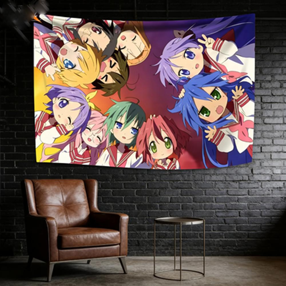 

Счастливая Звезда Полный Состав Гобелен Отаку Кавайный Дизайн Идеально для Девичьего Декора Стиль Стен Спальни и Фото Фоны 74x94cm(29x37in)