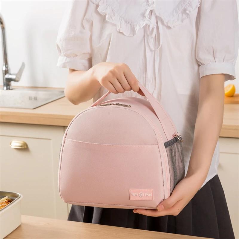 Oxford Large Capacity Insulated Portable Lunch Bag for Workers Portable Lunch Box Insulated Bag Can Be Slung Over The Shoulder