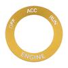 A ABSOPRO Engine Stop Ignition Button Cover Decal Interior Trim Sticker Fits Dodge Compatible