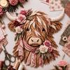 Adult Fabric Art Adults Beginner-Friendly Layered DIY Cow 3D Project Highland Kit for Textured Wall