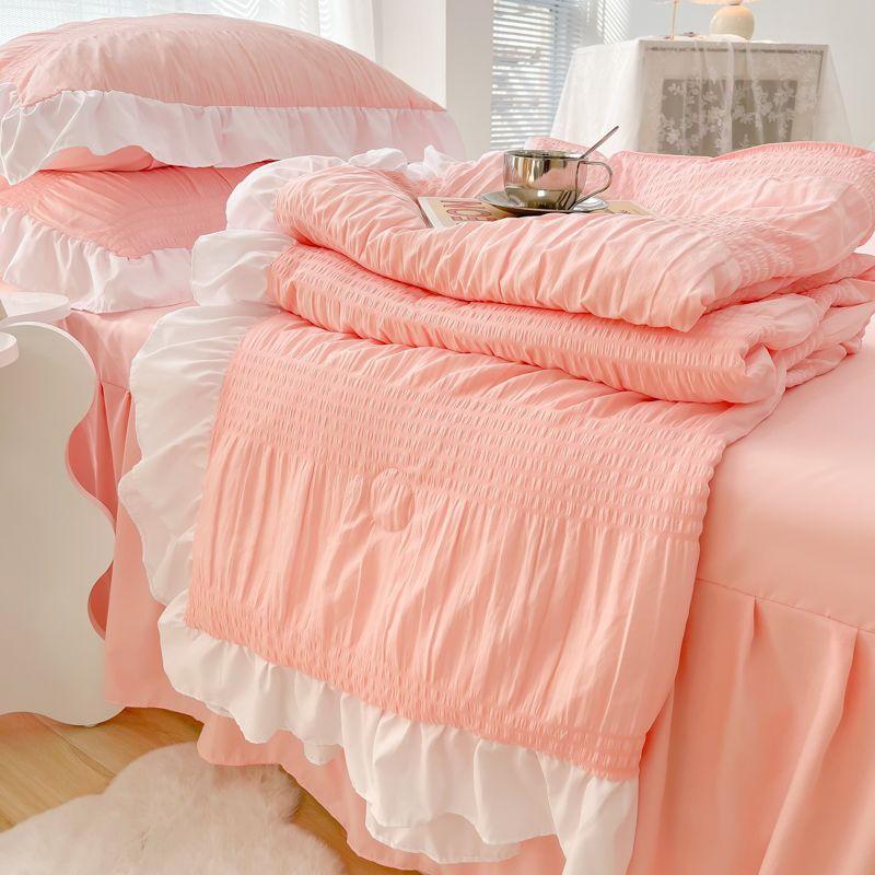 Korean Style Bubble Gauze Washable Cotton Summer Cool Thin Quilt Air-Conditioning Washable Quilt Core for Summer
