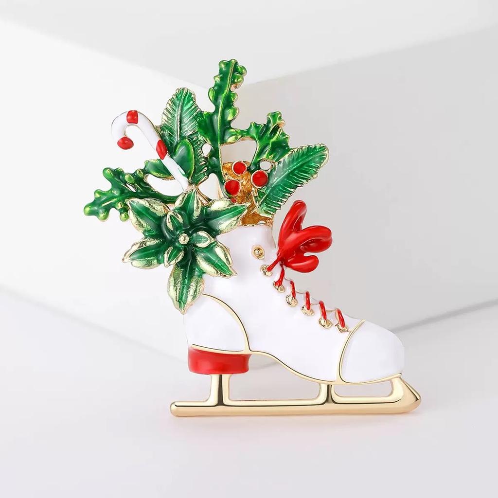 Christmas Series Brooch, Christmas Tree Bell, Boot Pin, Suit Accessory, Christmas Gift