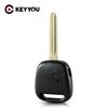 KEYYOU 1 Side Button Replacement Fob Remote Key Shell Case Cover Blade For TOYOTA Carina Estima Harrier Previa Corolla Celica