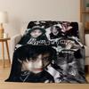 3D Print Stray Kids Kpop Star Hyunjin Flannel Blanket Soft Warm Blanket for Bedroom Living Room Bed Travel Camping Picnic Gift